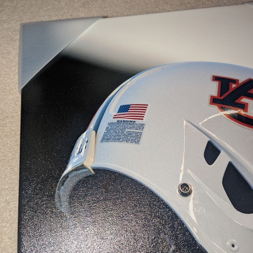 Auburn University Tigers Helmet Spotlight 16"x20" Stretched Canvas - Picture 4 of 10